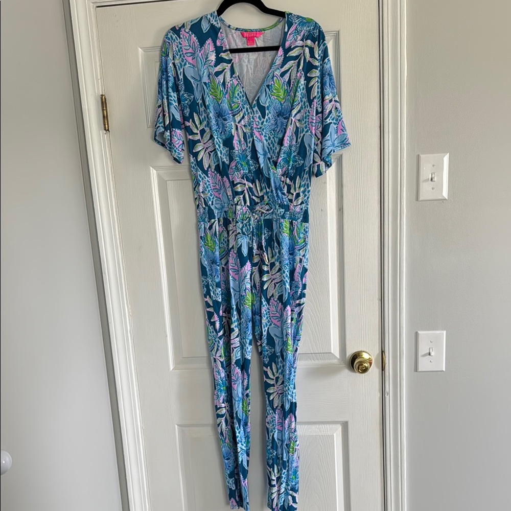 Floral Blue Jumpsuit